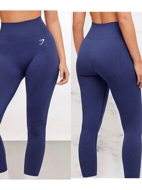 Gymshark Vital Seamless 2.0 Legging Size Medium Cobalt Purple Marl